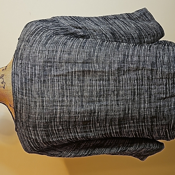 Eileen Fisher Minimalist dark gray marbled linen blend oversized top size Small - Picture 5 of 9